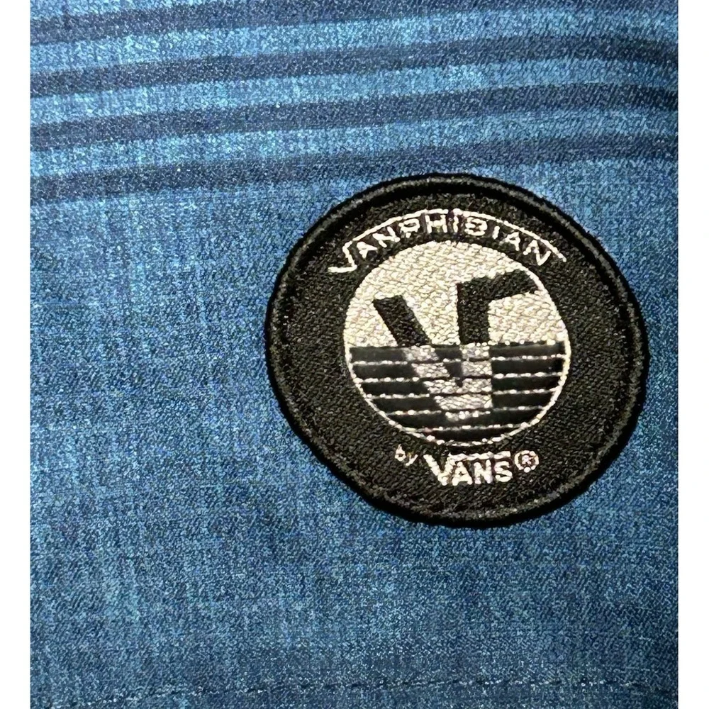 Vans Vanphibian Boardshorts Boys Size 12 Blue Skateboard Skater Swimwear Youth